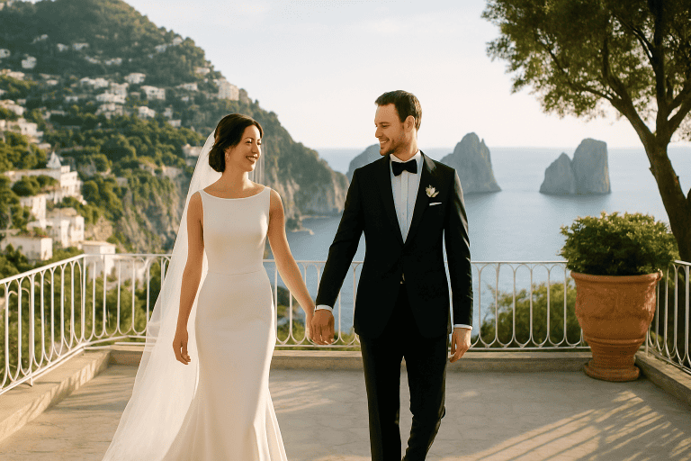 Capri Wedding Weekend: wie man Welcome Dinner, Hochzeitstag und Brunch organisiert