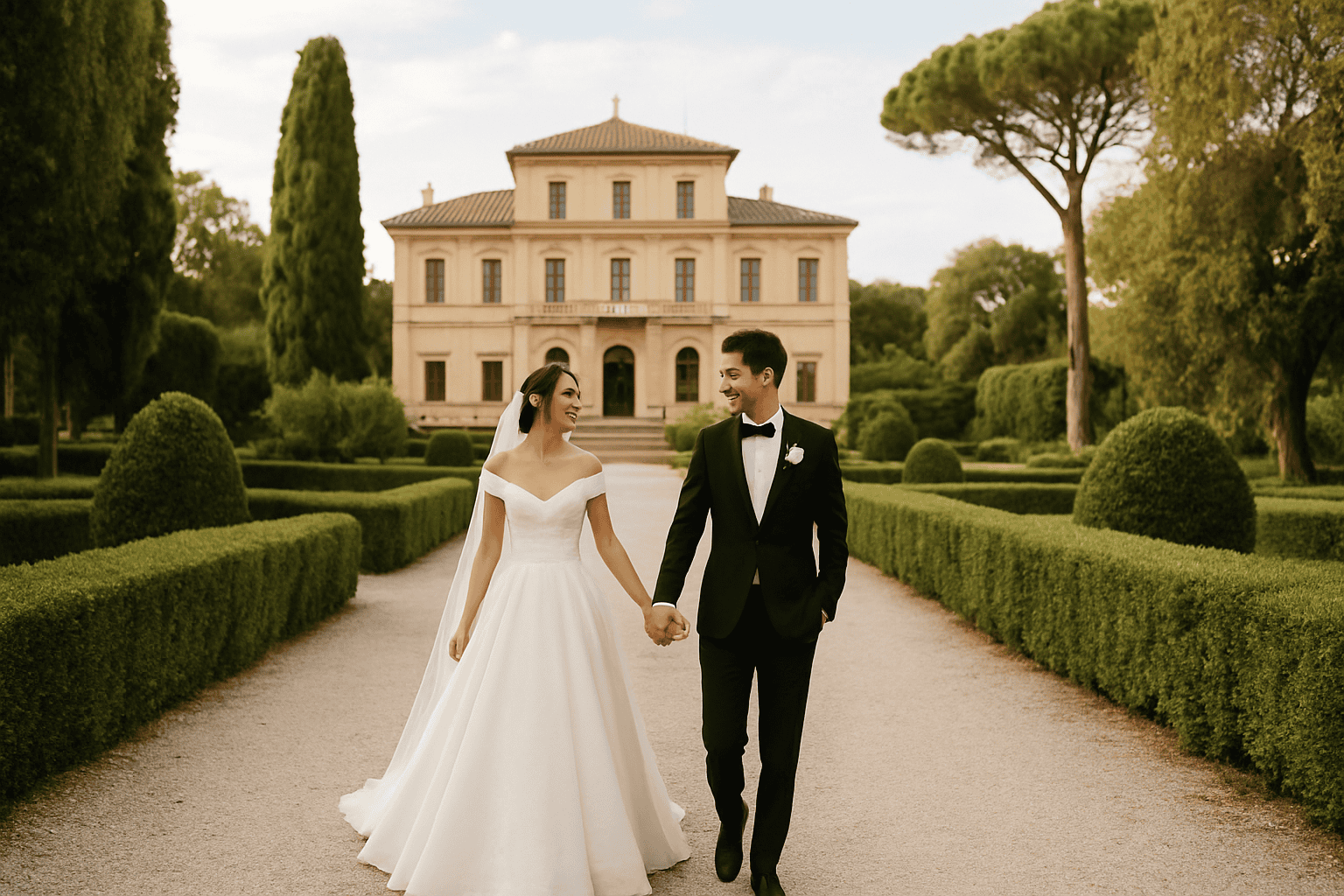 罗马附近优雅婚礼的别墅和历史宅邸。