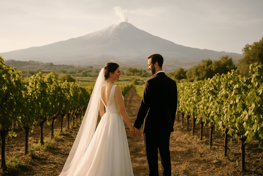 Etna Wedding tra vigneti: come gestire clima, abiti e piano B