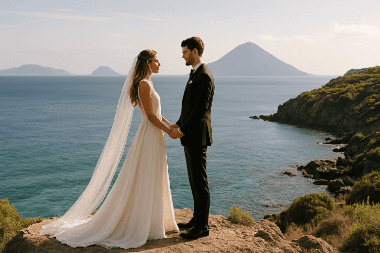 Sposarsi alle Isole Eolie: il fascino di un matrimonio tra mare cristallino e vulcani