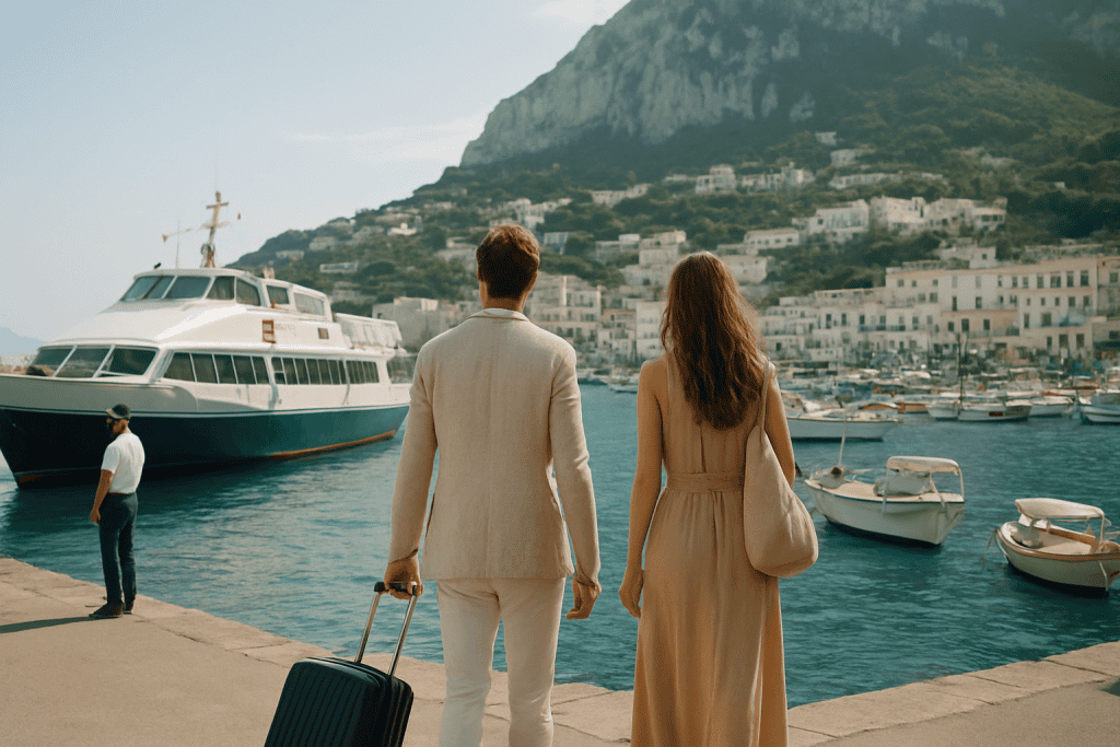 Transferts à Capri : hydroptères, bagages, navettes et gestion des invités internationaux
